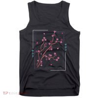 Asia Vaporwave Asian Japanese Sakura Aesthetic Indie Tank Top thumb 0