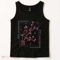 Asia Vaporwave Asian Japanese Sakura Aesthetic Indie Tank Top thumb 2