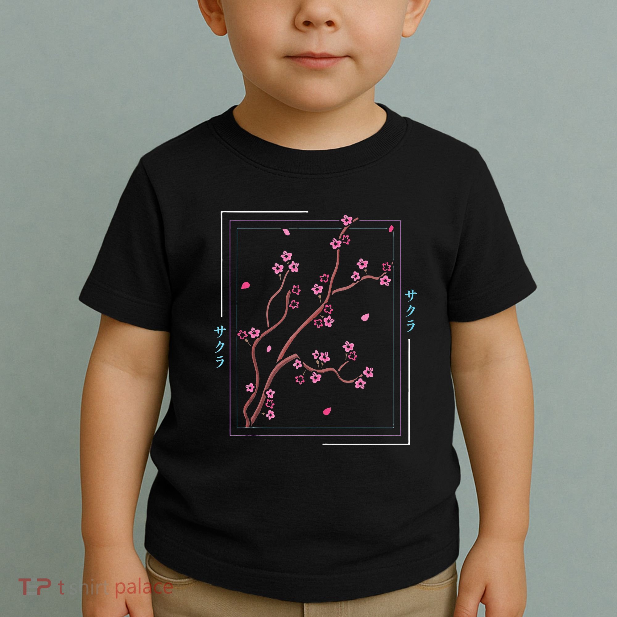 Asia Vaporwave Asian Japanese Sakura Aesthetic Indie Toddler T-Shirt