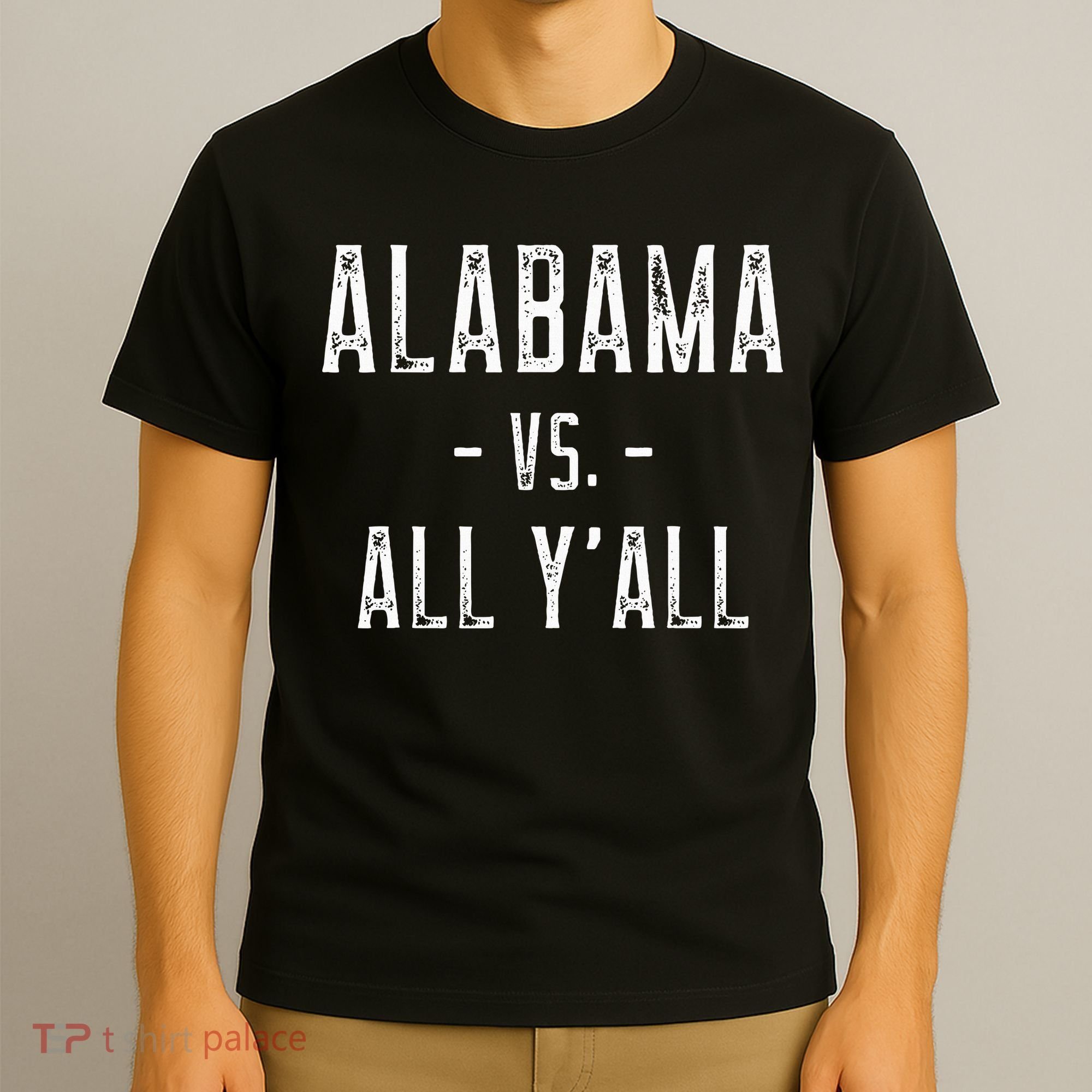 Alabama Vs. All Y’all Sports Weathered Vintage Southern T-Shirt