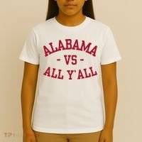 Alabama Vs All Y’All Sports Vintage Southern T-Shirt thumb 4