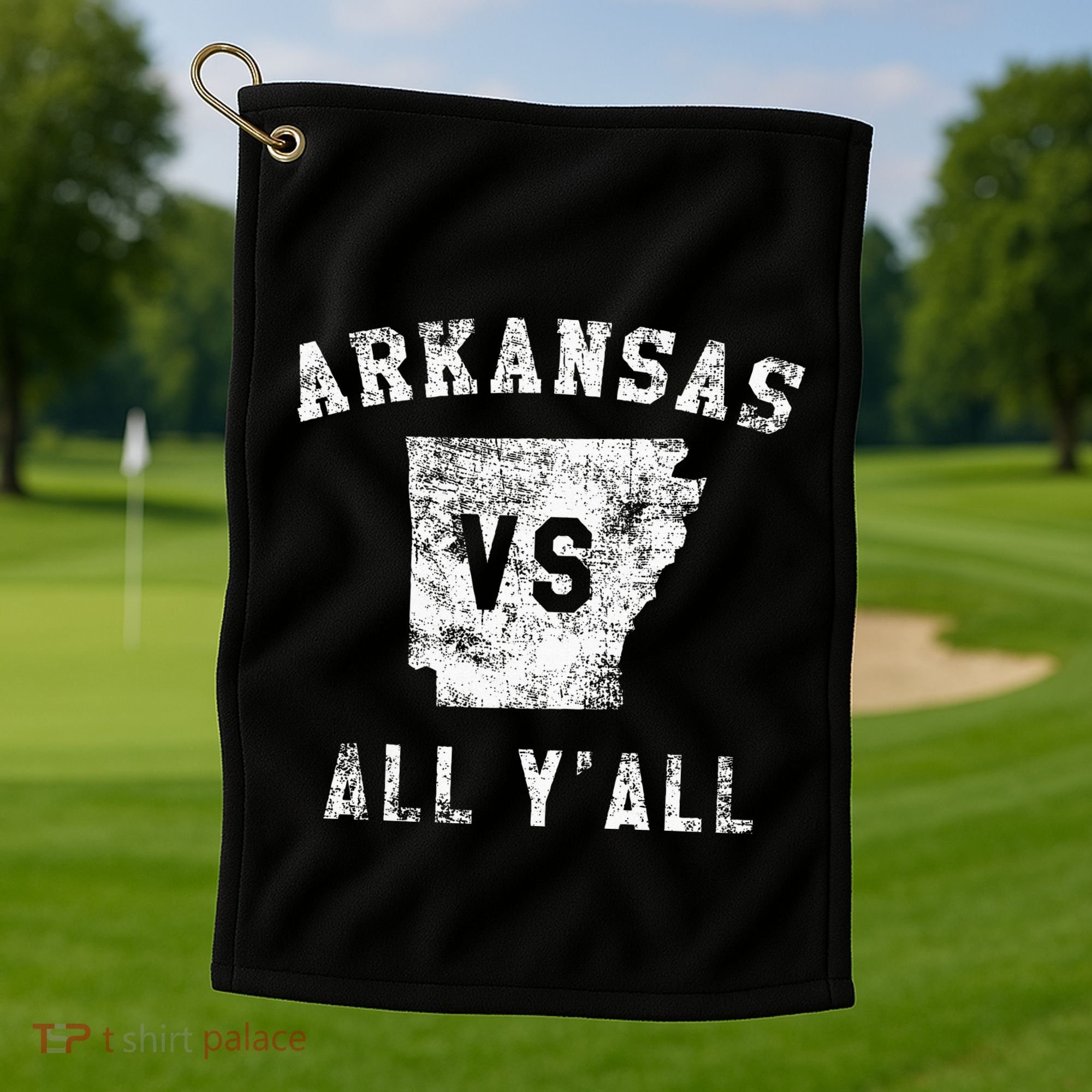 Arkansas Vs All Yall For YAll Golf Towel