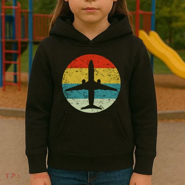 Airplane Vintage Kids Hoodie