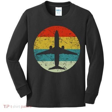 Airplane Vintage Kids Long Sleeve Shirt