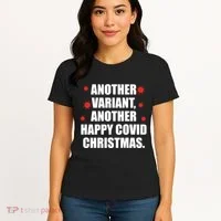 Another Variant Another Happy Covid Christmas Women's T-Shirt thumb 4