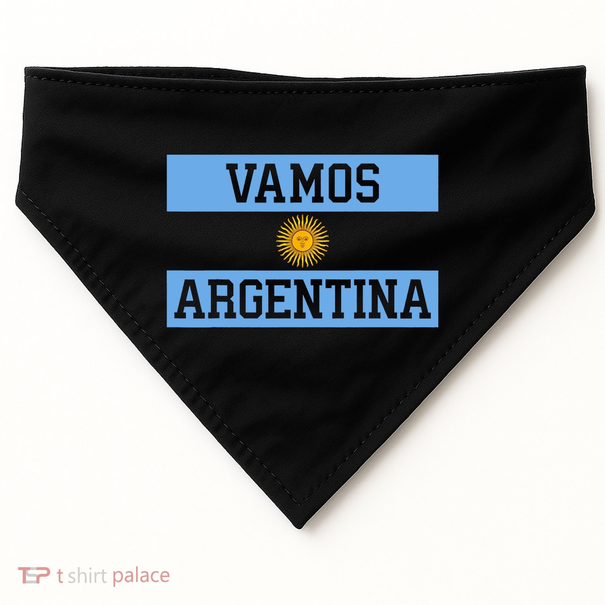 Argentina Vamos Argentina Flag Soccer USA-Made Doggie Bandana