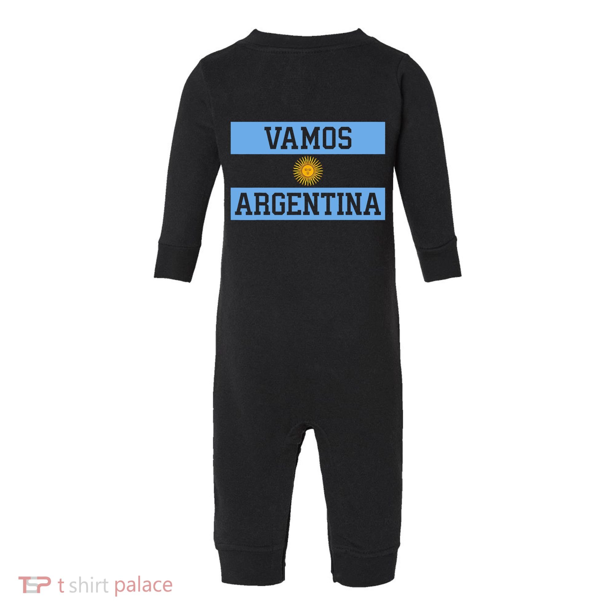 Argentina Vamos Argentina Flag Soccer Infant Fleece One Piece