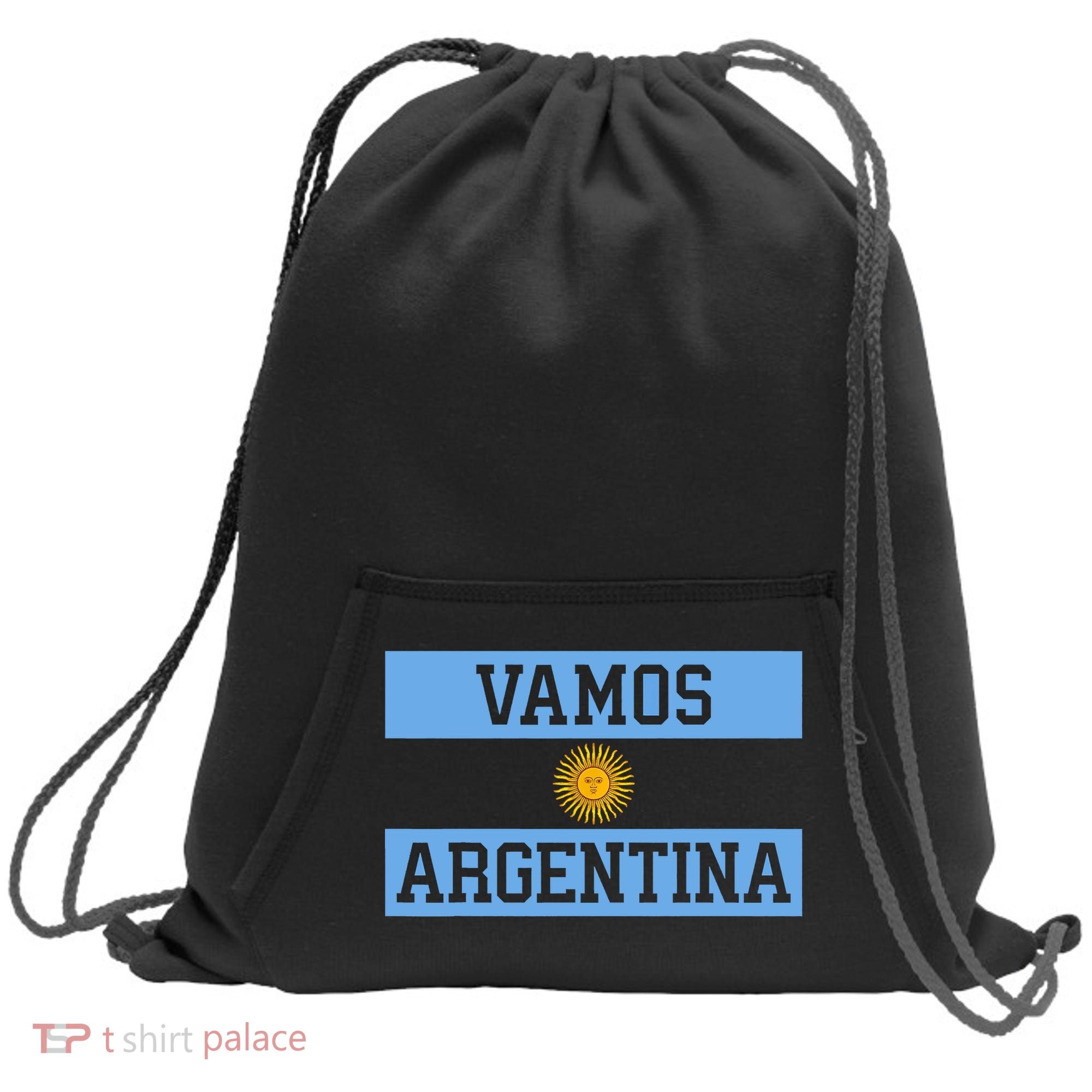 Argentina Vamos Argentina Flag Soccer Sweatshirt Cinch Pack Bag
