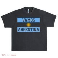 Argentina Vamos Argentina Flag Soccer Urban Oversized Heavyweight T-Shirt thumb 0