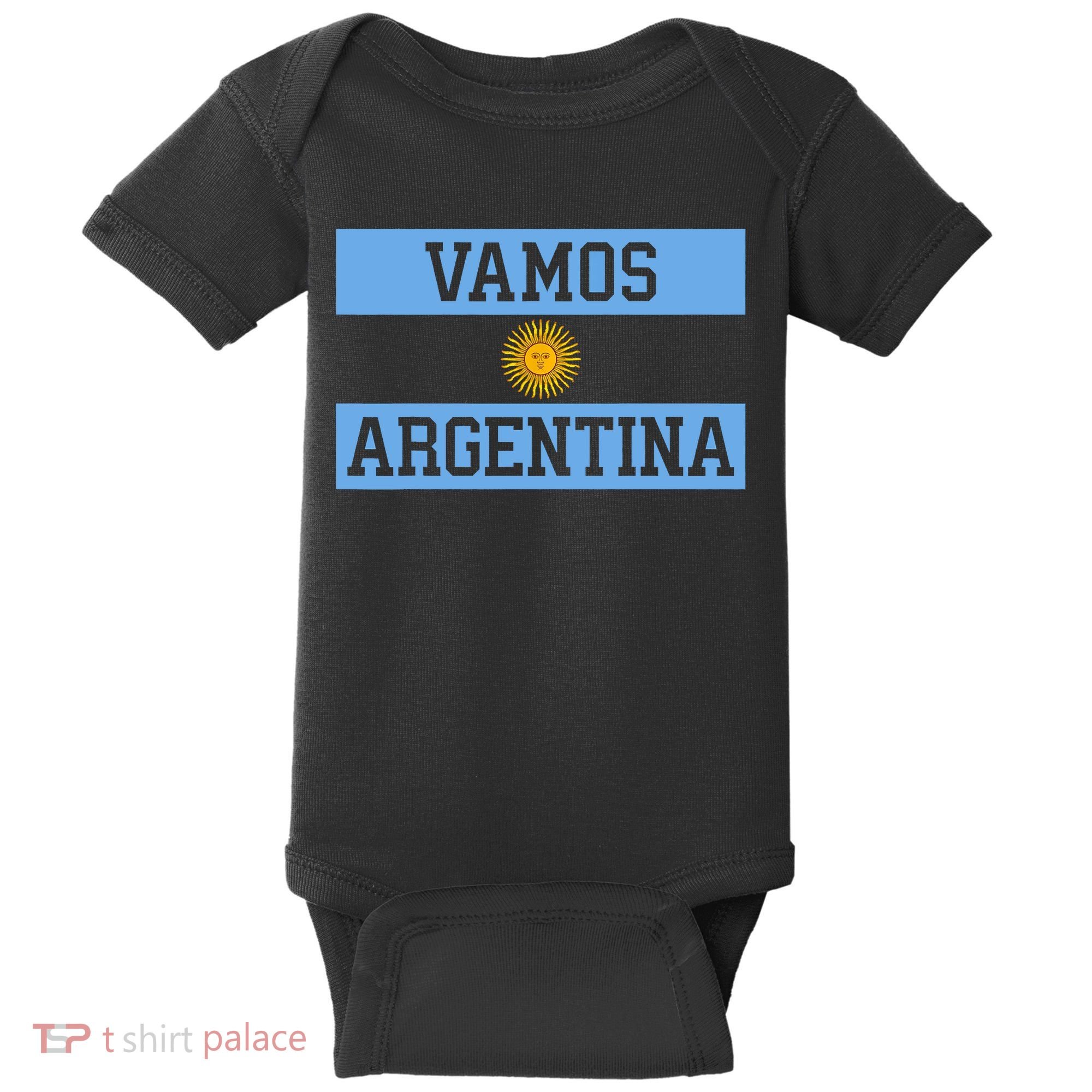Argentina Vamos Argentina Flag Soccer Baby Bodysuit