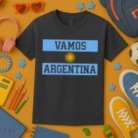 Argentina Vamos Argentina Flag Soccer Kids T-Shirt thumb 3