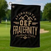 Army Veteran Afghanistan Soldier Oef Enduring Freedom Alumni Gift Golf Towel thumb 1