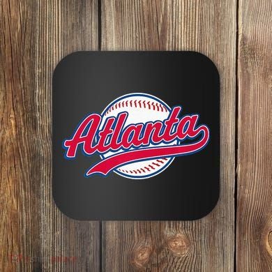 Atlanta Vintage Baseball Throwback Retro Design Coaster