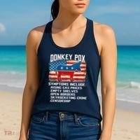Anti Virus Biden Donkey Pox Symptoms Include Funny Biden Women's Tank Top thumb 2