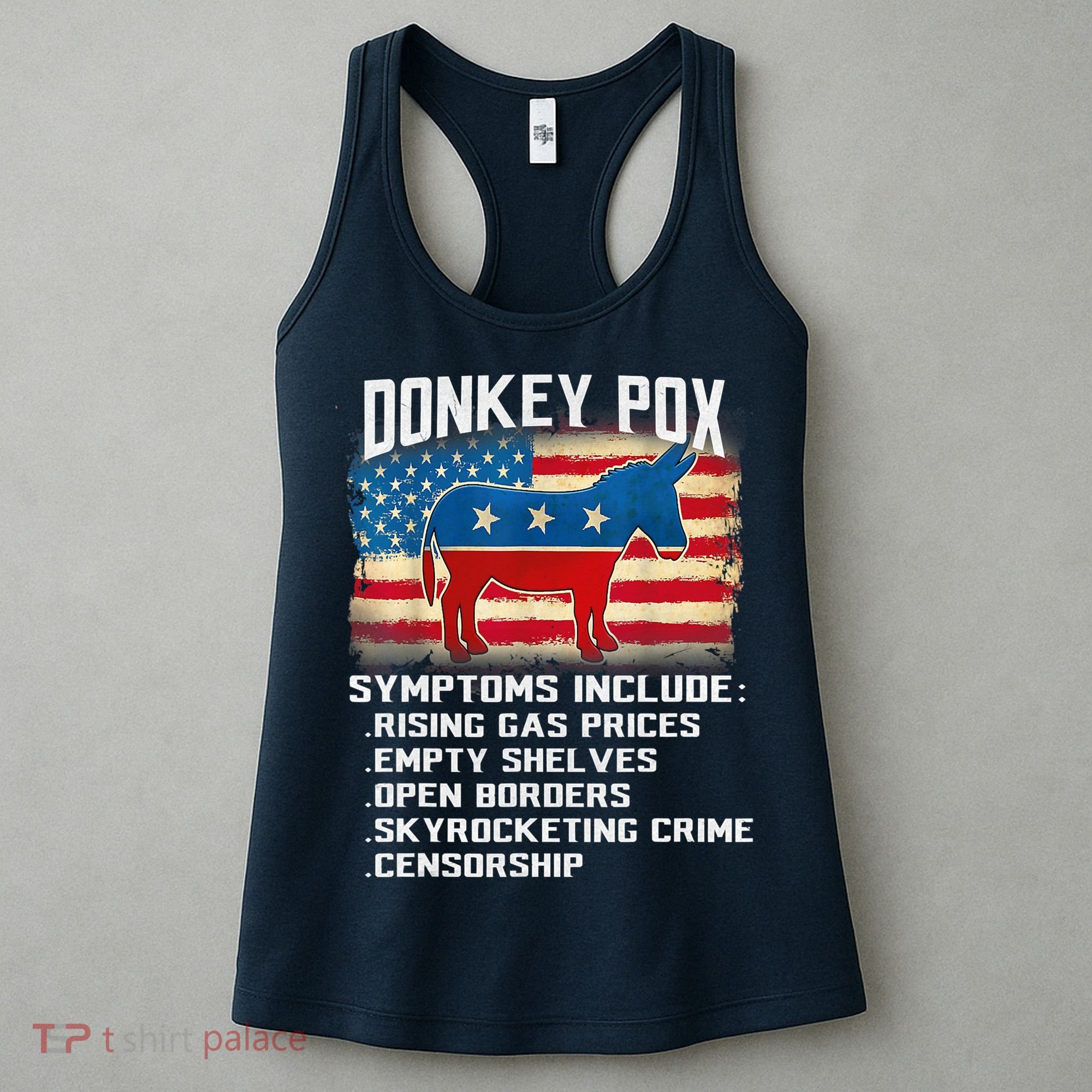 Anti Virus Biden Donkey Pox Symptoms Include Funny Biden Women's Tank Top