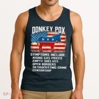 Anti Virus Biden Donkey Pox Symptoms Include Funny Biden Tank Top thumb 3