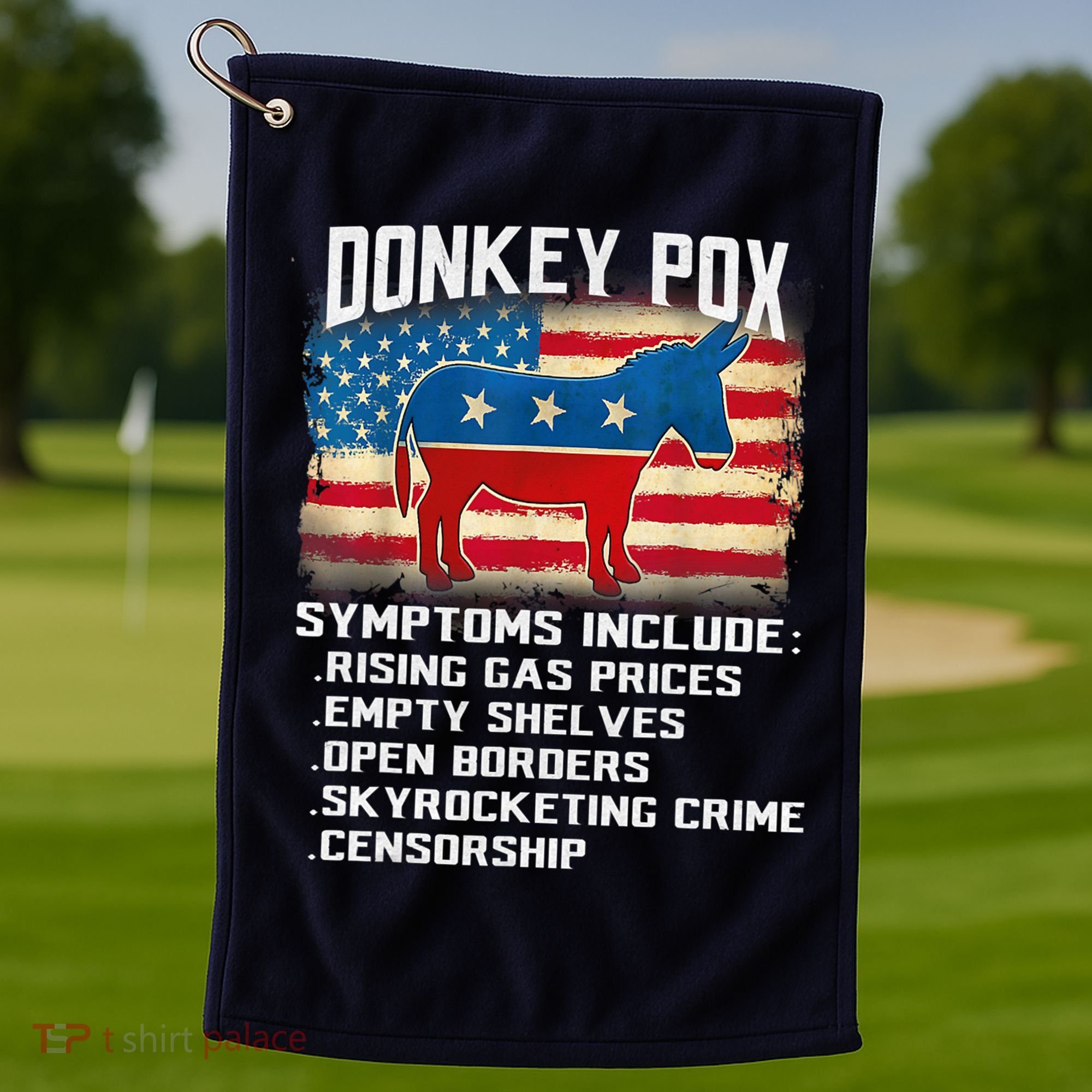 Anti Virus Biden Donkey Pox Symptoms Include Funny Biden Golf Towel