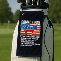 Anti Virus Biden Donkey Pox Symptoms Include Funny Biden Golf Towel thumb 2