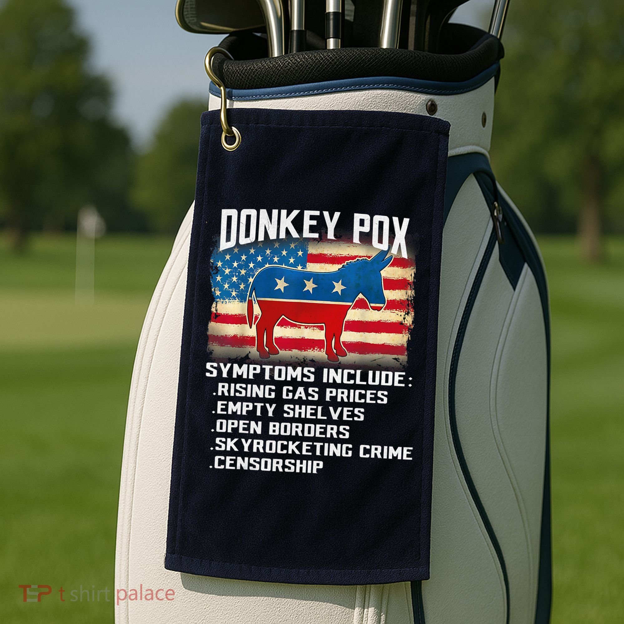 Anti Virus Biden Donkey Pox Symptoms Include Funny Biden Golf Towel