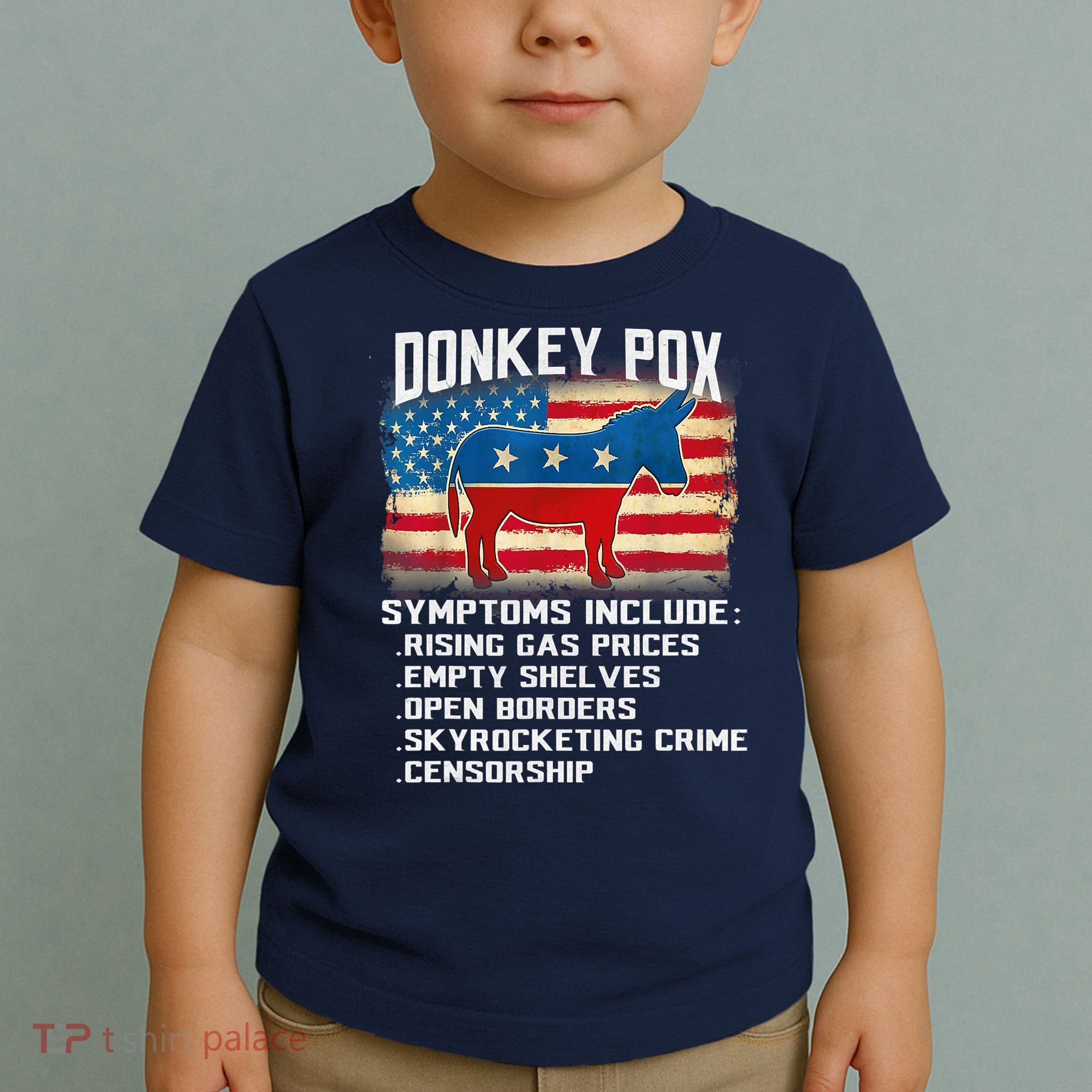 Anti Virus Biden Donkey Pox Symptoms Include Funny Biden Toddler T-Shirt