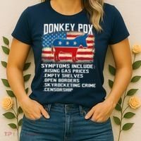 Anti Virus Biden Donkey Pox Symptoms Include Funny Biden Women's T-Shirt thumb 2