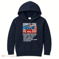 Anti Virus Biden Donkey Pox Symptoms Include Funny Biden Kids Hoodie thumb 0
