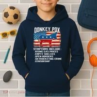 Anti Virus Biden Donkey Pox Symptoms Include Funny Biden Kids Hoodie thumb 2