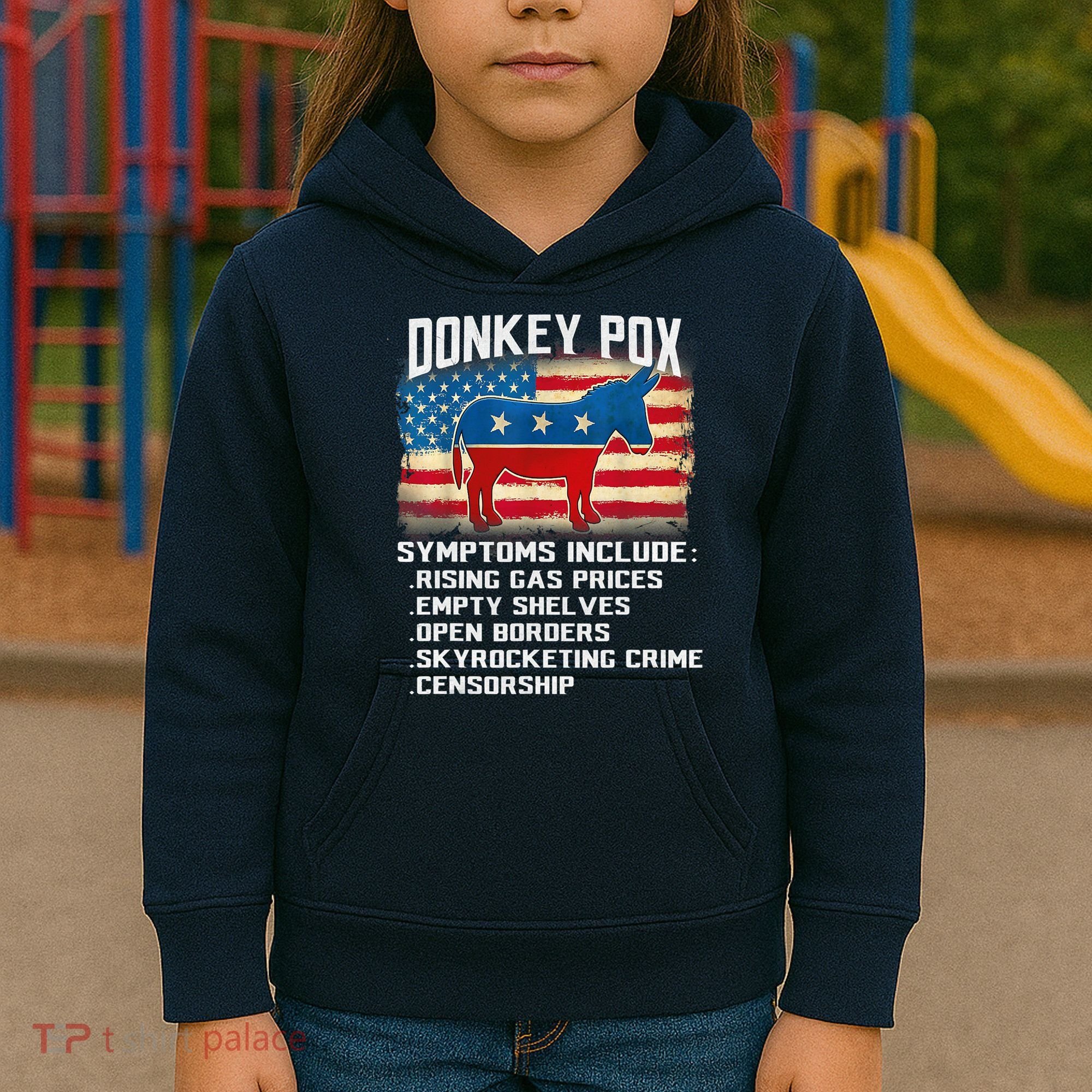 Anti Virus Biden Donkey Pox Symptoms Include Funny Biden Kids Hoodie