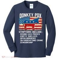 Anti Virus Biden Donkey Pox Symptoms Include Funny Biden Kids Long Sleeve Shirt thumb 0
