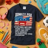 Anti Virus Biden Donkey Pox Symptoms Include Funny Biden Kids T-Shirt thumb 3