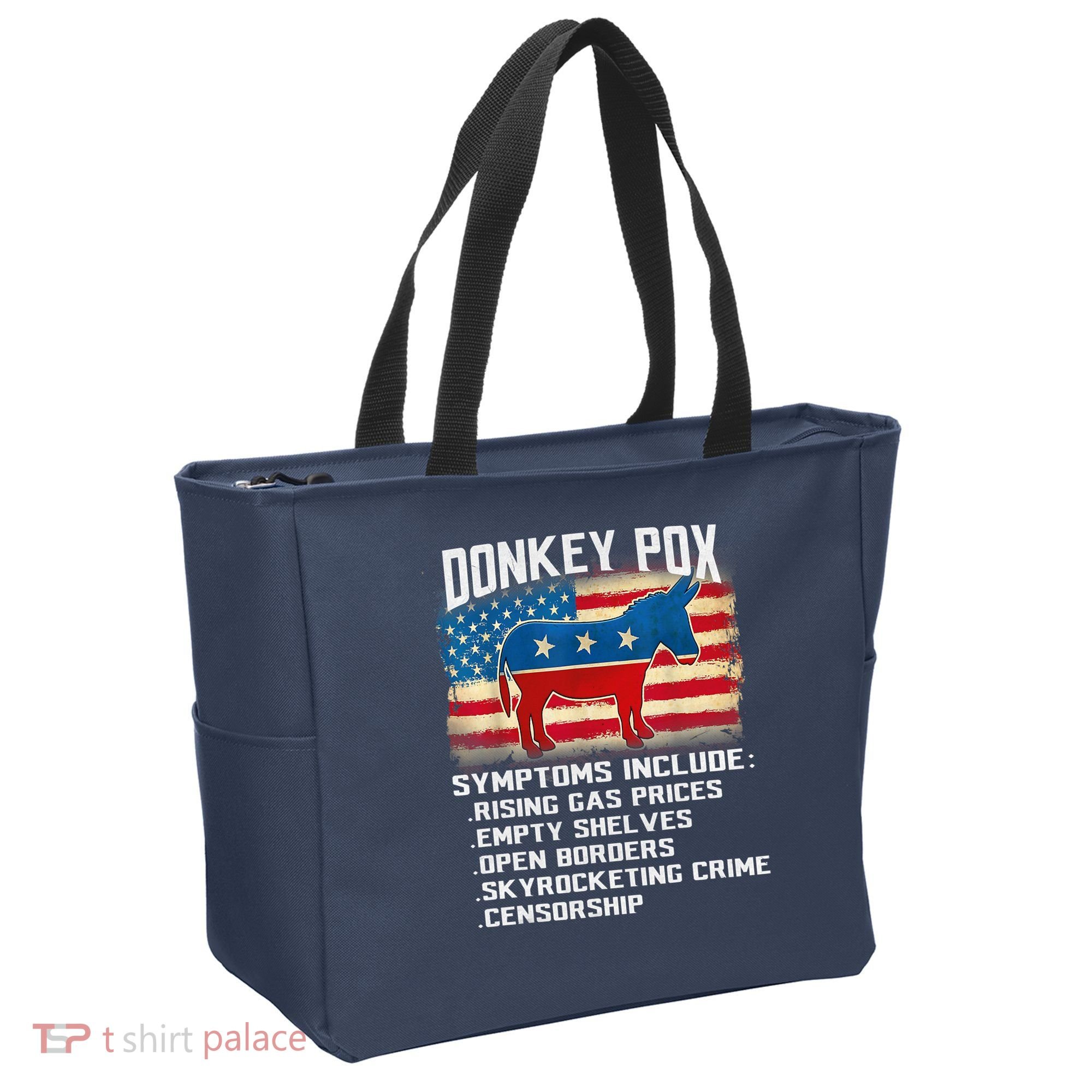 Anti Virus Biden Donkey Pox Symptoms Include Funny Biden Tote Bag
