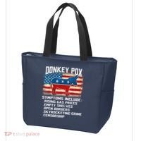 Anti Virus Biden Donkey Pox Symptoms Include Funny Biden Tote Bag thumb 3