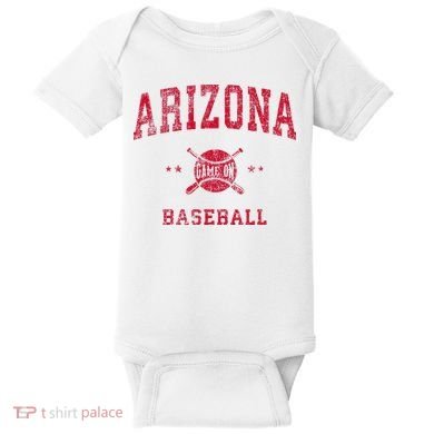 Arizona Vintage Baseball Throwback Baby Bodysuit