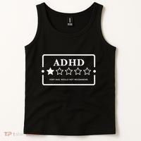 Adhd Very Bad Would Not Recommend Adhd Awareness Adulting Tank Top thumb 2