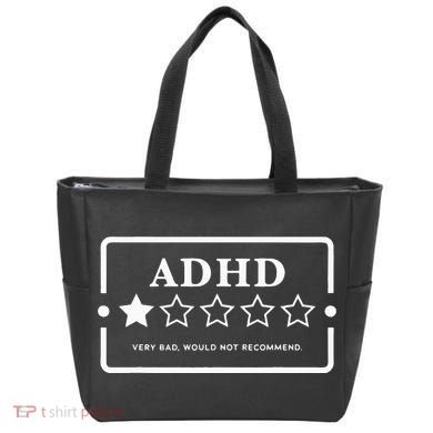Adhd Very Bad Would Not Recommend Adhd Awareness Adulting Tote Bag