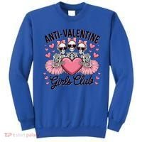 Anti Valentine Club Skeleton Funny Valentines Day Funny Gift Sweatshirt thumb 0