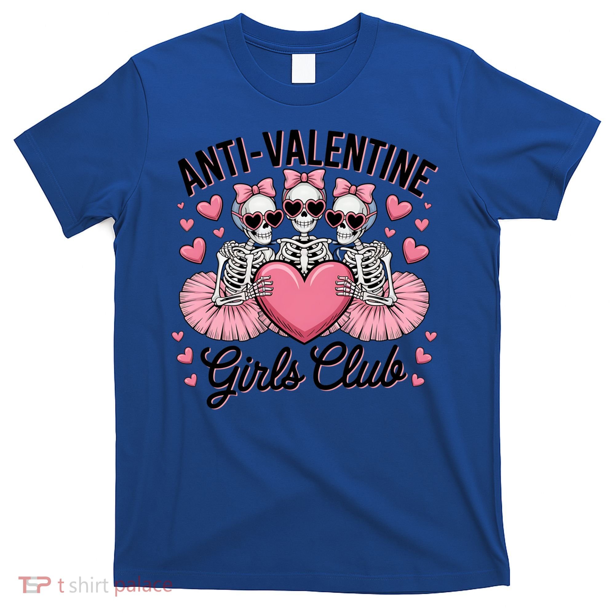 Anti Valentine Club Skeleton Funny Valentines Day Funny Gift T-Shirt