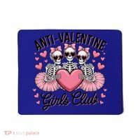 Anti Valentine Club Skeleton Funny Valentines Day Funny Gift Mousepad thumb 0