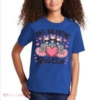Anti Valentine Club Skeleton Funny Valentines Day Funny Gift Kids T-Shirt thumb 2