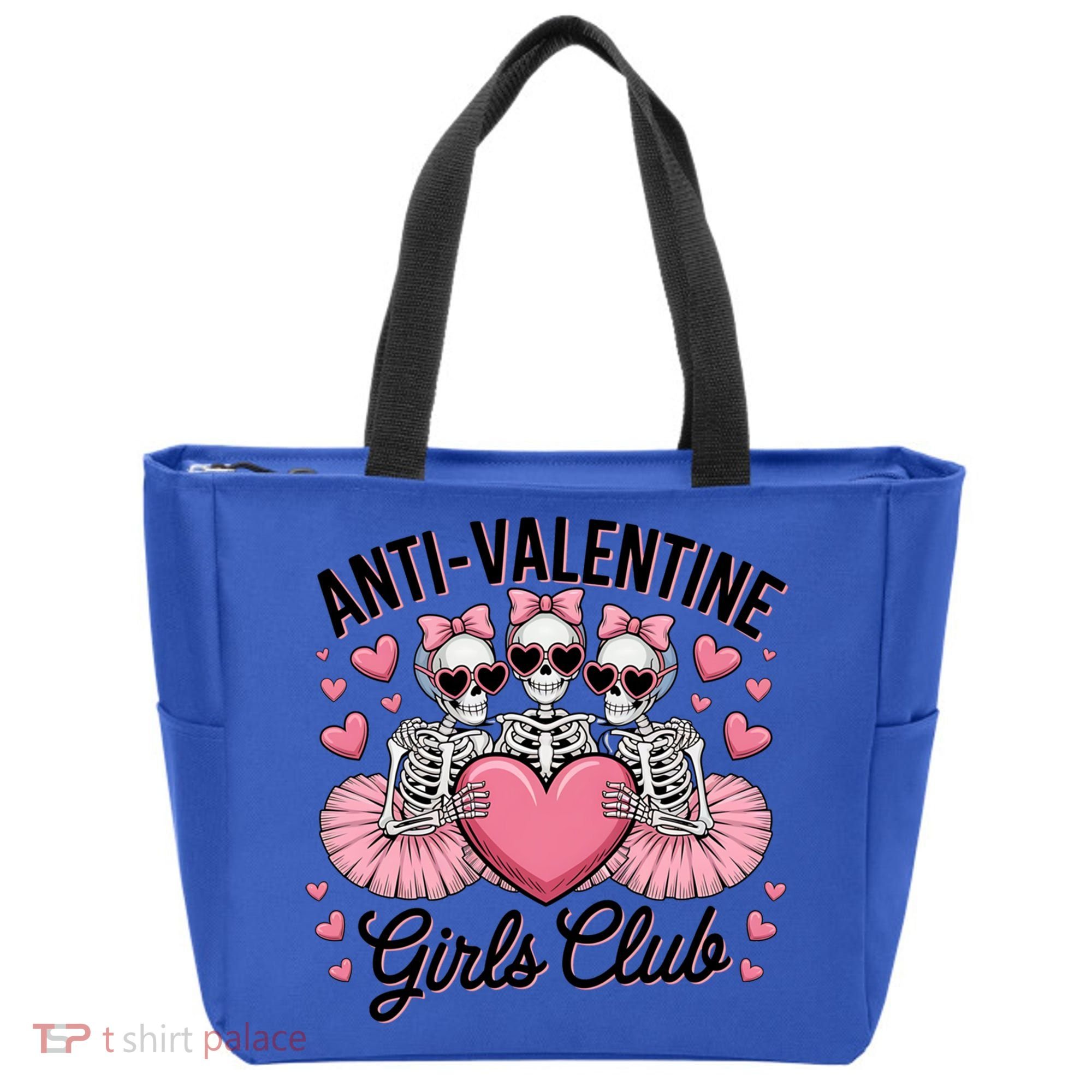 Anti Valentine Club Skeleton Funny Valentines Day Funny Gift Tote Bag
