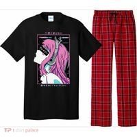 Aesthetic Vaporwave Crazy Waifu Anime Girl Pajama Set thumb 0