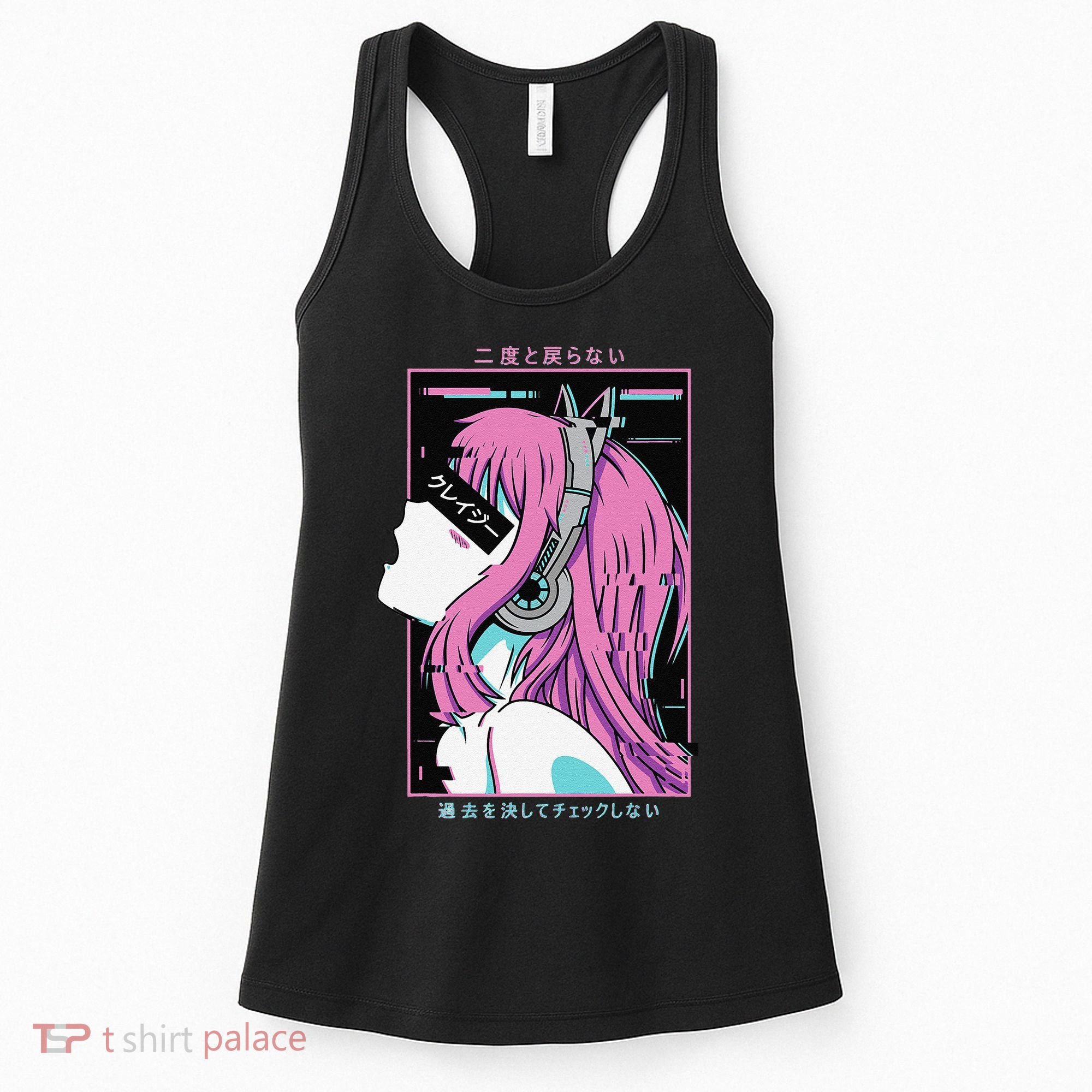 Aesthetic Vaporwave Crazy Waifu Anime Girl Women's Tank Top