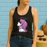 Aesthetic Vaporwave Crazy Waifu Anime Girl Women's Tank Top thumb 2