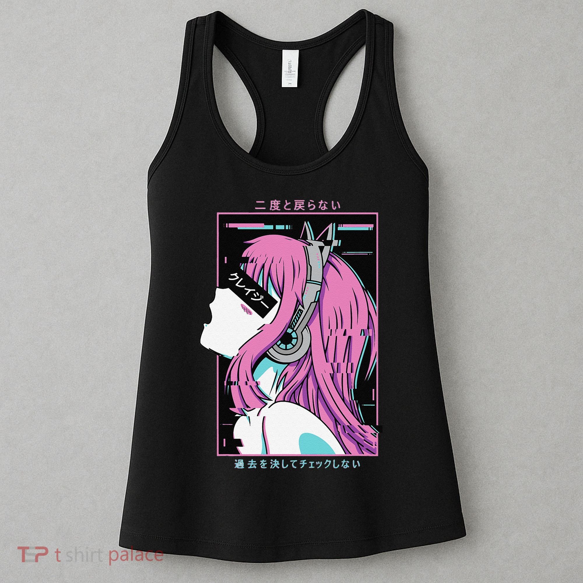 Aesthetic Vaporwave Crazy Waifu Anime Girl Women's Tank Top