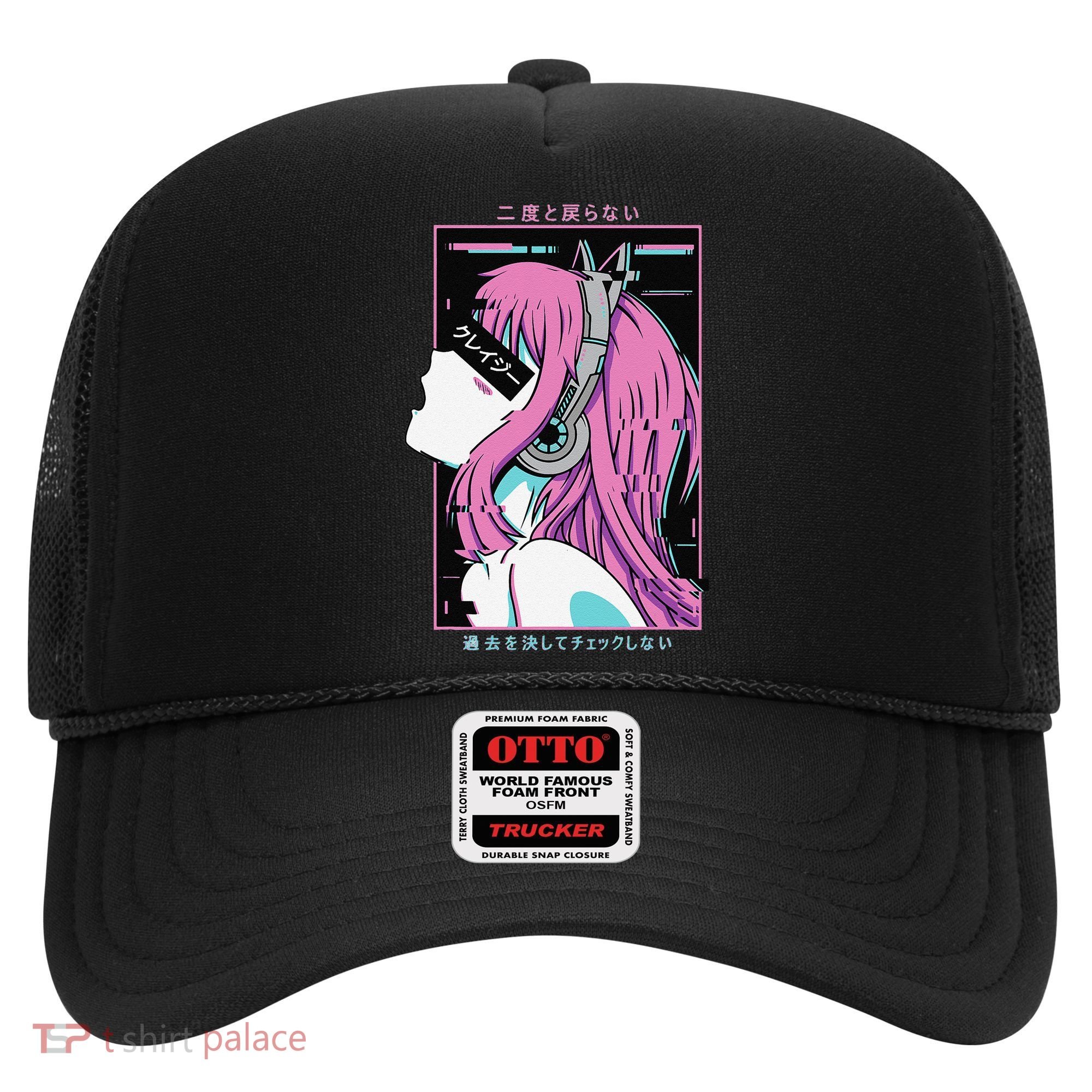 Aesthetic Vaporwave Crazy Waifu Anime Girl Hat