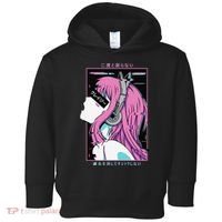 Aesthetic Vaporwave Crazy Waifu Anime Girl Toddler Hoodie thumb 0