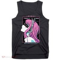 Aesthetic Vaporwave Crazy Waifu Anime Girl Tank Top thumb 0