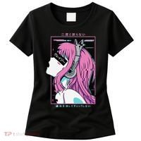 Aesthetic Vaporwave Crazy Waifu Anime Girl Women's T-Shirt thumb 0