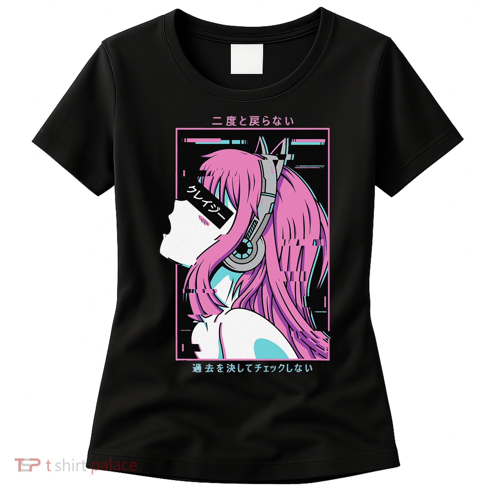 Aesthetic Vaporwave Crazy Waifu Anime Girl Women's T-Shirt