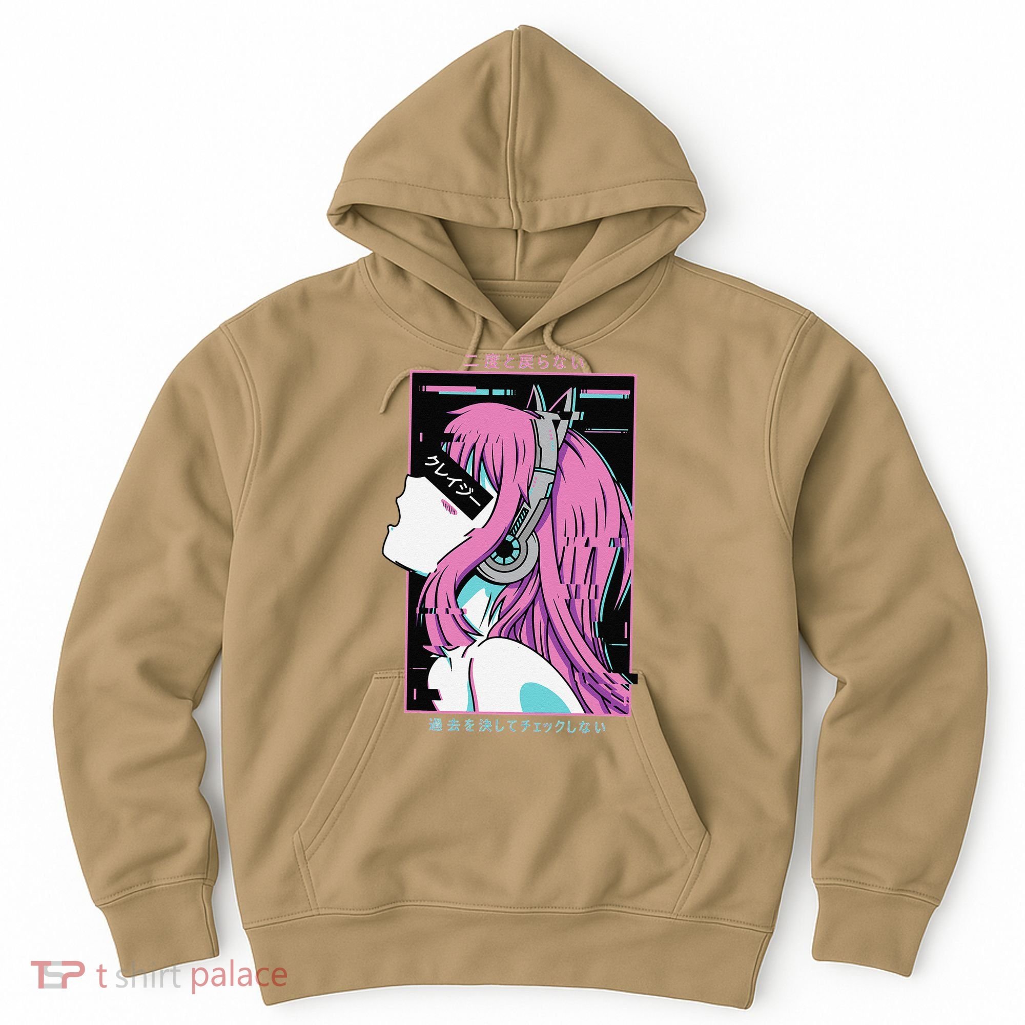 Aesthetic Vaporwave Crazy Waifu Anime Girl Hoodie